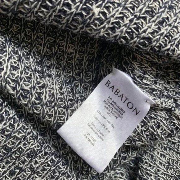 Babaton Aritzia Womens Jarrod Sweater V-neck Long sleeve Gray Knit Heathered - Picture 13 of 16